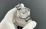 Ballon Bleu De cartier writing instruments dupe 33mm NH05 Movement SS Strap White Face Women Watch